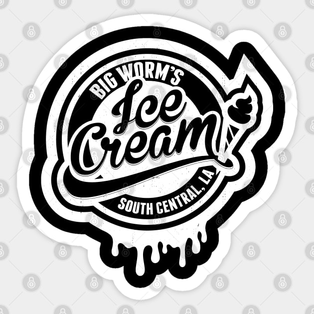 Big Worm's Ice Cream - South Central, LA Sticker by BodinStreet